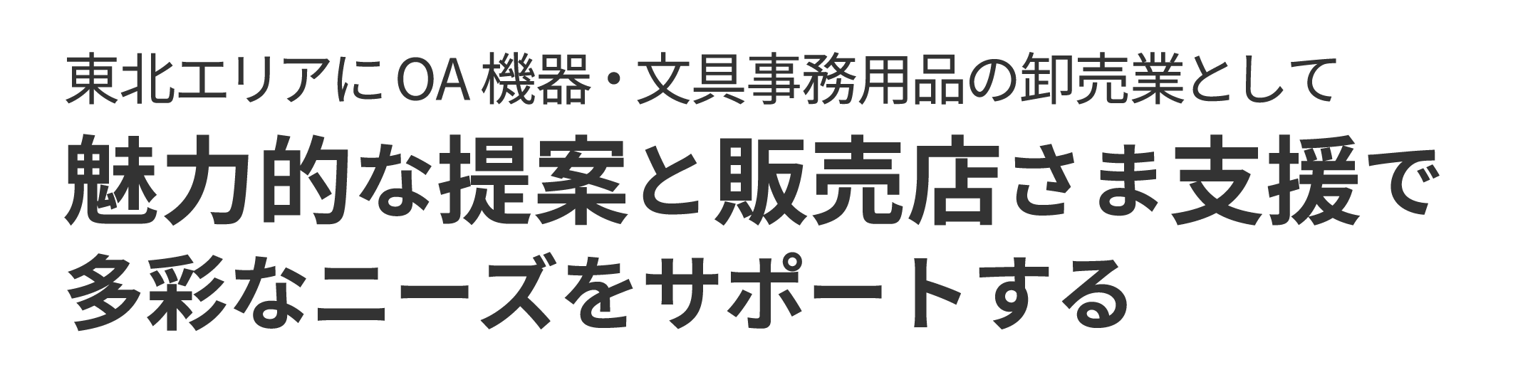 魅力的な提案と販売店さま支援で多彩なニーズをサポートする
